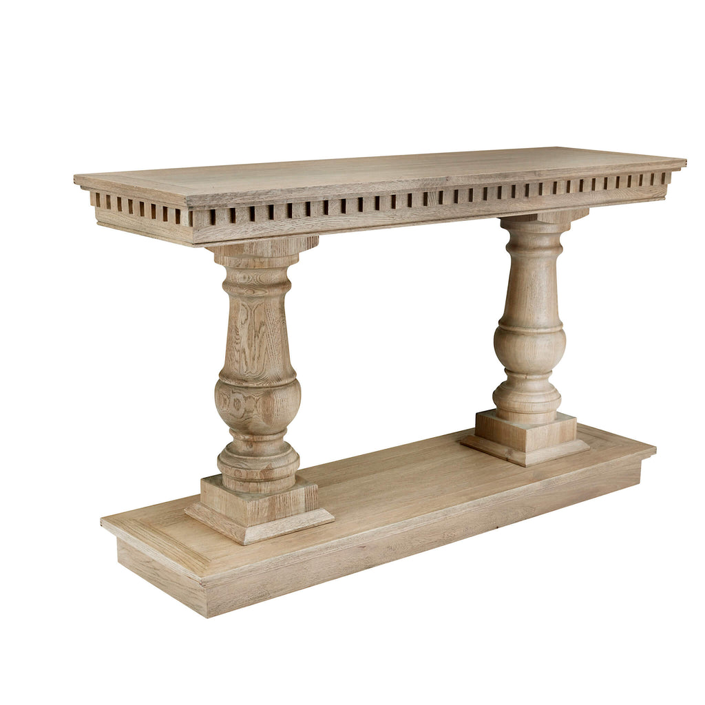 The Claremont Weathered Oak Console Table 