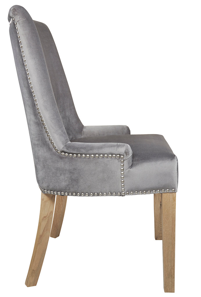 Grey Velvet Hamilton Dining Chair