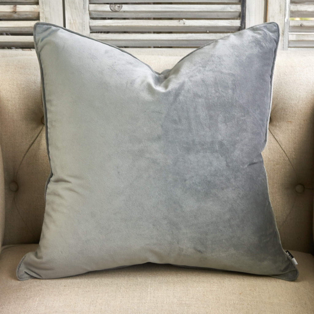 Grey Velvet Cushion – Small