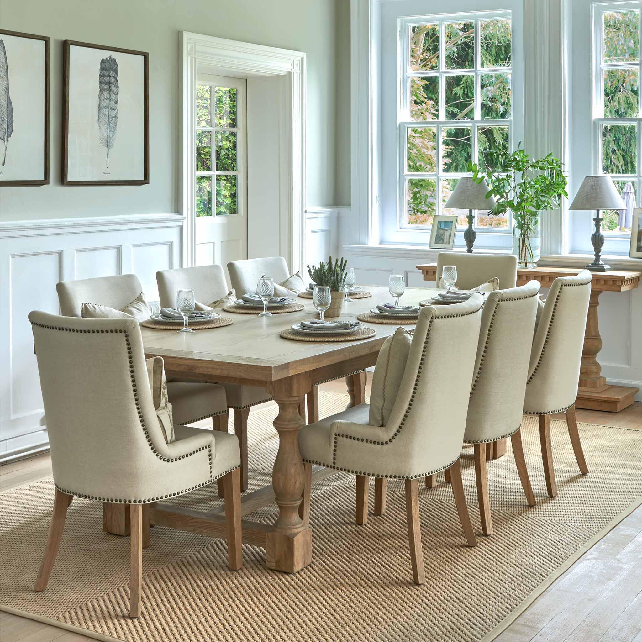 Large Refectory Style Dining Table Montague Weathered Oak Table La large-refectory-style-dining-table-montague-weathered-oak-table-la