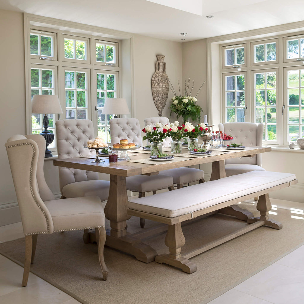 The Belvedere Weathered Oak Dining Table 