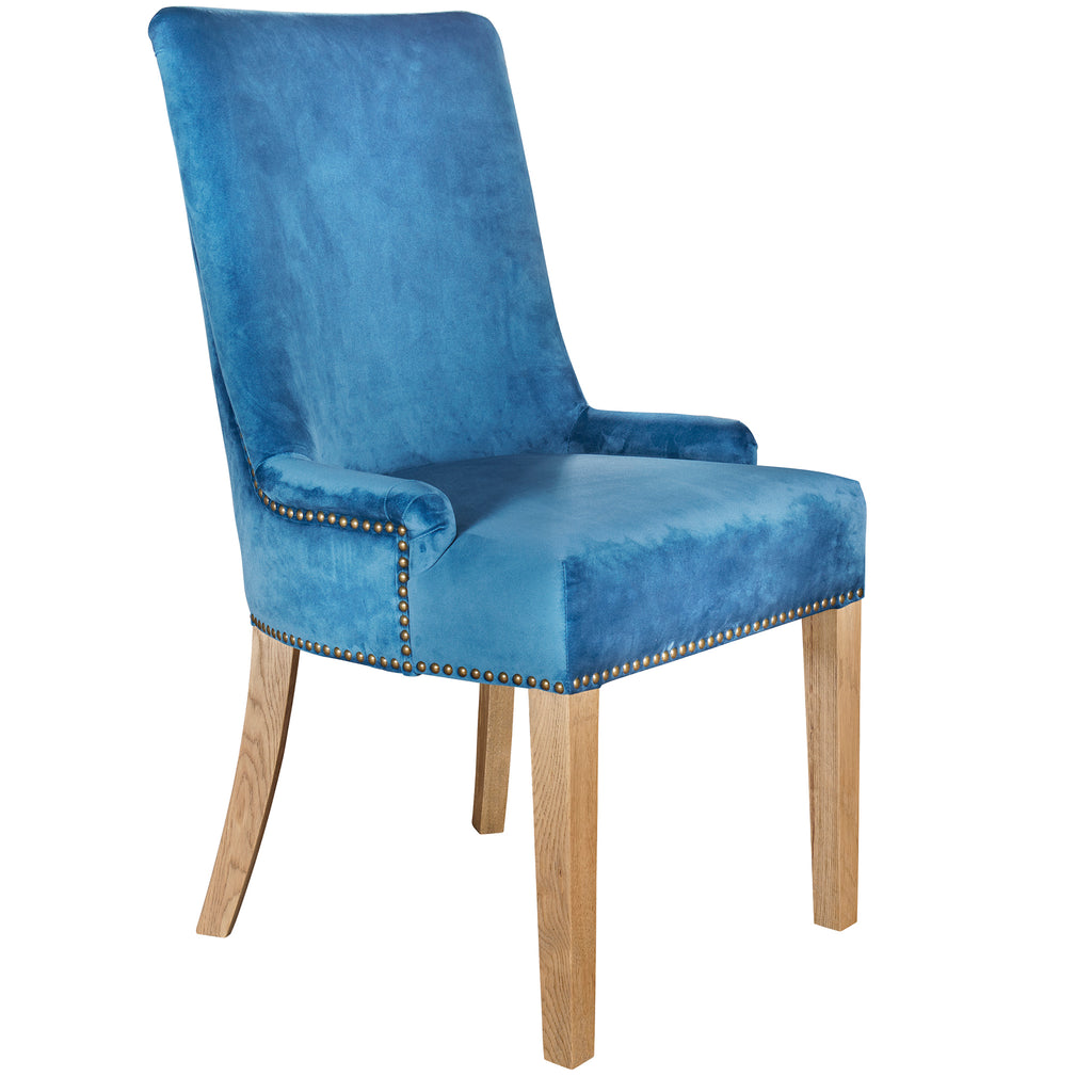 Hamilton dining chair in royal blue velvet