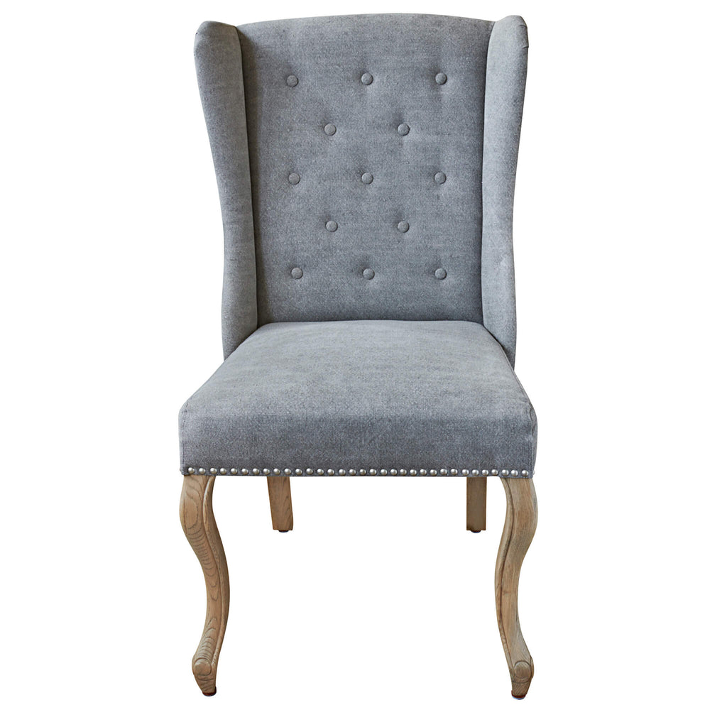 Kingsley Button Back Dining Chair – Dove Grey