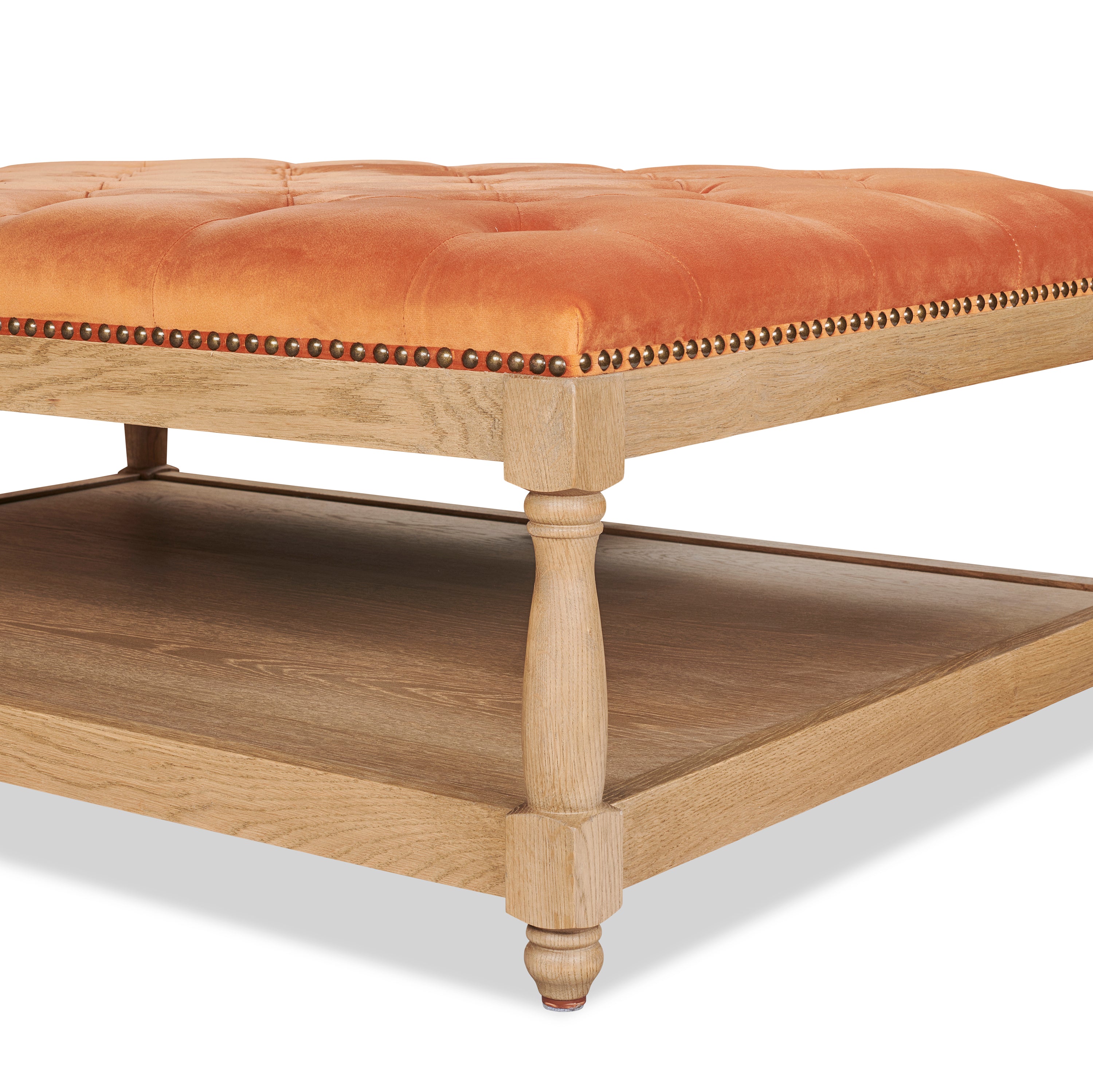 Rust Colored Ottoman Upholstered Petit Royale Ottoman - Rust Velvet | Velvet Ottoman UK – La ...